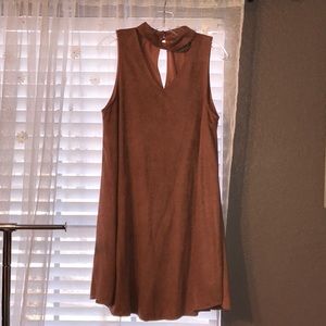 Faux Suede Dress